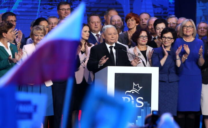 Jarosław Kaczyński przemawia na konwencji PiS, fot. PAP/ Tomasz Gzell