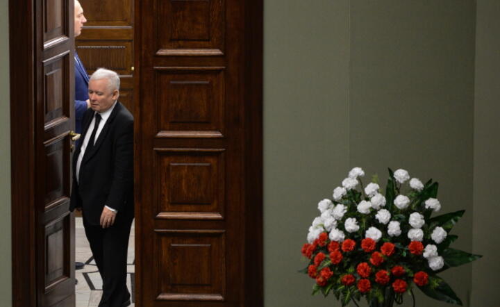 Jarosław Kaczyński w Sejmie, 15.12, fot. PAP/Jakub Kamiński