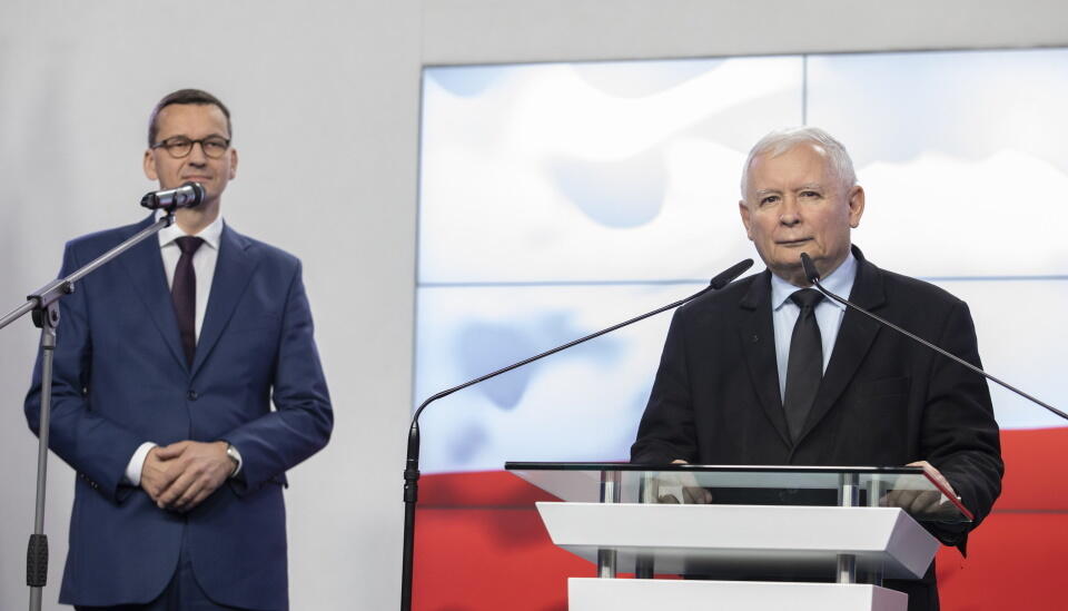 Premier Mateusz Morawiecki i prezes PiS Jarosław Kaczyński / autor: Fratria