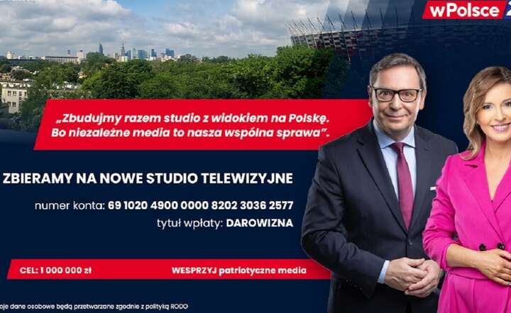 Zbiórka na nowe studio Telewizji wPolsce24 / autor: Fratria