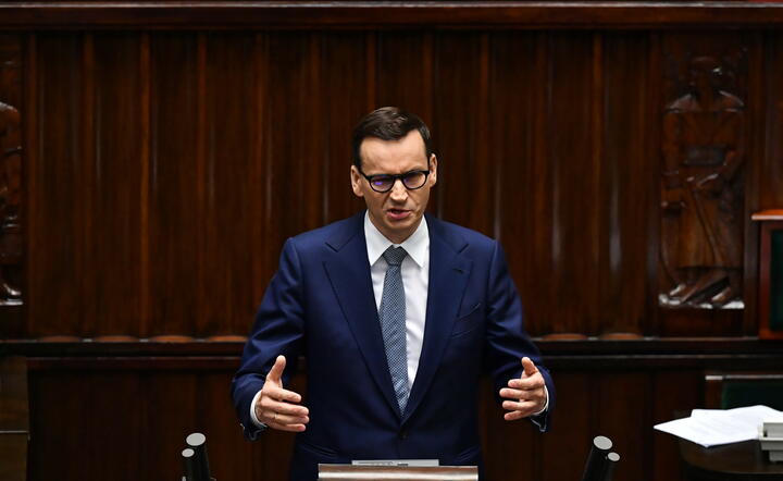 Premier Mateusz Morawiecki przemawia na sali obrad Sejmu / autor: PAP/Piotr Nowak