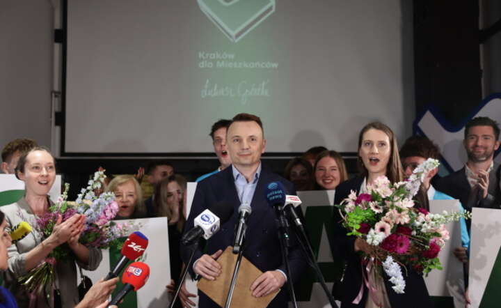  Kandydat na prezydenta Krakowa Łukasz Gibała / autor: PAP/Art Service