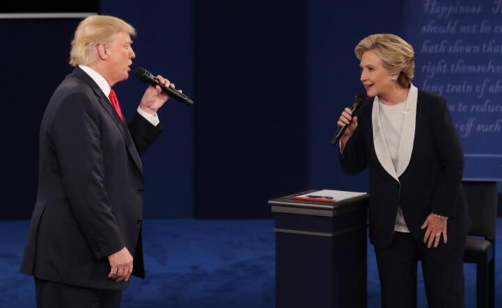 Druga debata Trump-Clinton, fot. PAP/ EPA/JIM LO SCALZO 