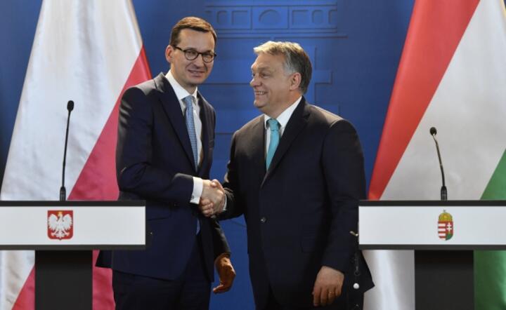 Premierzy Mateusz Morawiecki i Viktor Orban po rozmowach w Budapszecie / autor: fot. PAP/ EPA / Tibor Illyes