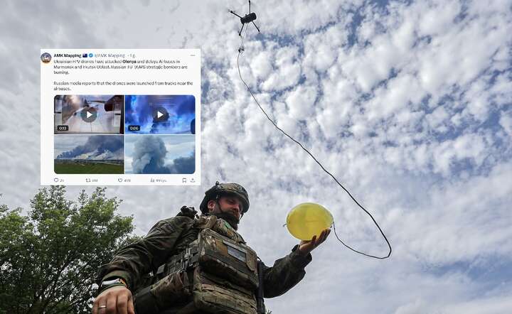 Ćwiczenia ukraińskiego wojska z użyciem dronów / autor: PAP/EPA/SERGEY KOZLOV / X