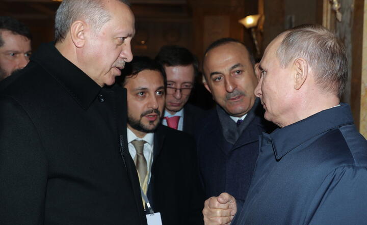 Prezydent Turcji Recep Tayyip Erdogan i Rosji Władimir Putin / autor: PAP/EPA/MICHAEL KLIMENTYEV / SPUTNIK / KREMLIN POOL
