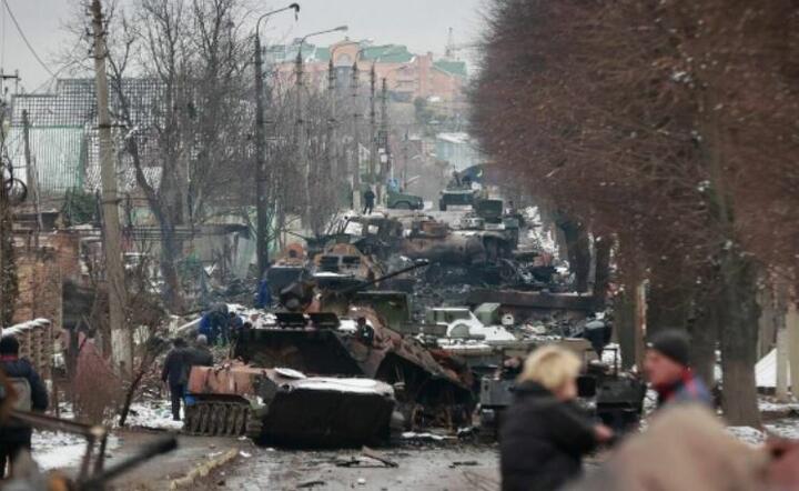 Wojna na Ukrainie, Bucza / autor: PAP/Twitter
