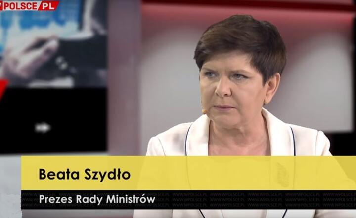 Premier Beata Szydło w studio wPolsce.pl, fot. wPolsce.pl
