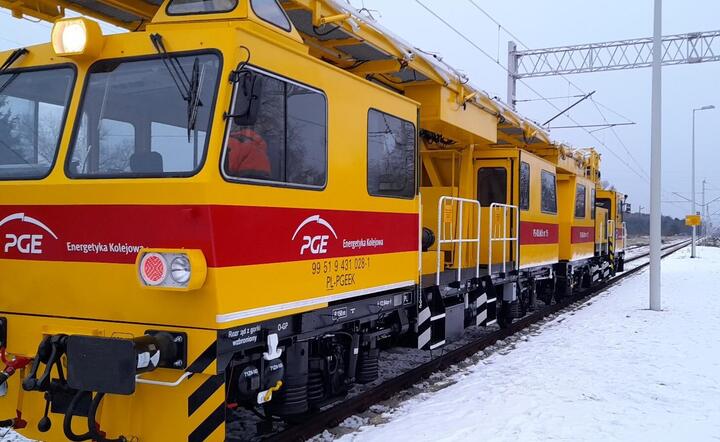 Jeden z pociągów serwisowych PGE Energetyka Kolejowa / autor: materiały prasowe PGE Energetyka Kolejowa