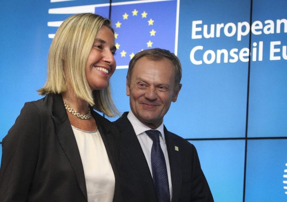  Tusk i Federica Mogherini, nowa szefowa unijnej dyplomacji, PAP/EPA.