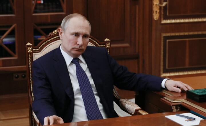 Prezydent Rosji Władimir Putin na Kremlu, 9 kwietnia 2018 r. / autor: fot. PAP/EPA/MICHAEL KLIMENTYEV / SPUTNIK