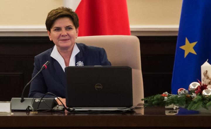 Premier Beata Szydło na posiedzeniu rządu, fot. materiały prasowe KPRM