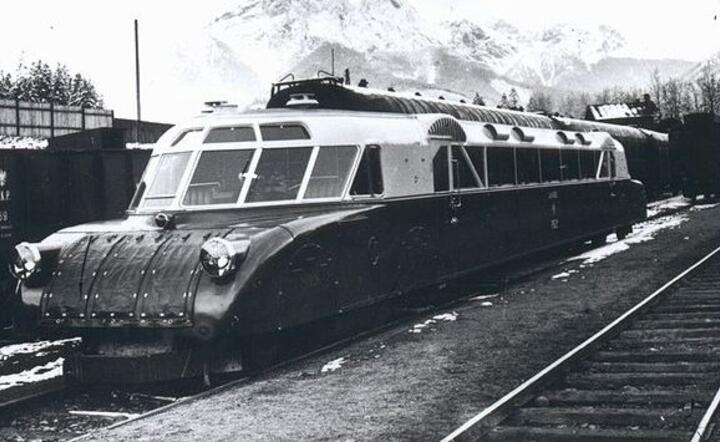 Pociąg Luxtorpeda w Zakopanem w 1936 roku, fot. Wikipedia