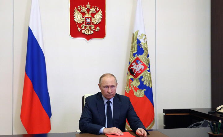 Władimir Putin podczas posiedzenia Rady Bezpieczeństwa / autor: PAP/EPA