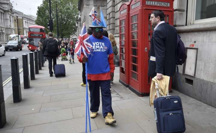 Kampania przed referendum w Londynie, fot. PAP/EPA/HANNAH MCKAY