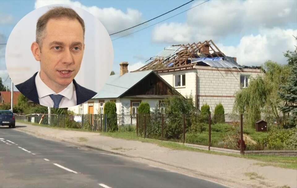 Zniszczony dom w Wyrykach; Cezary Tomczyk  / autor: Fratria/Telewizja wPolsce24