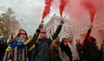 Kijów: Znowu gorąco na Majdanie. Nasilają się protesty przeciwko oderwaniu Donbasu
