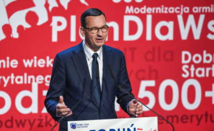 Premier Mateusz Morawiecki na konwencji PiS w Toruniu  / autor: PAP/Paweł Skraba