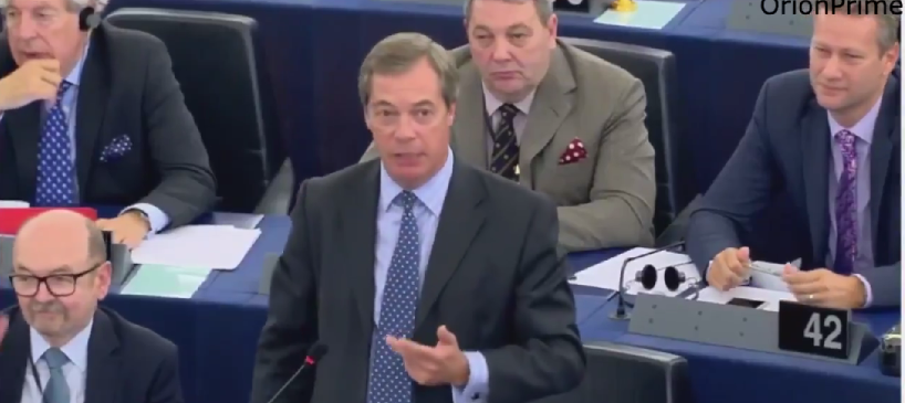 Farage ostro do Junckera: "Sposób, w jaki traktujesz Węgry i Polskę to radziecka przemoc. Dziękuję Bogu, że wychodzimy z Unii!". WIDEO