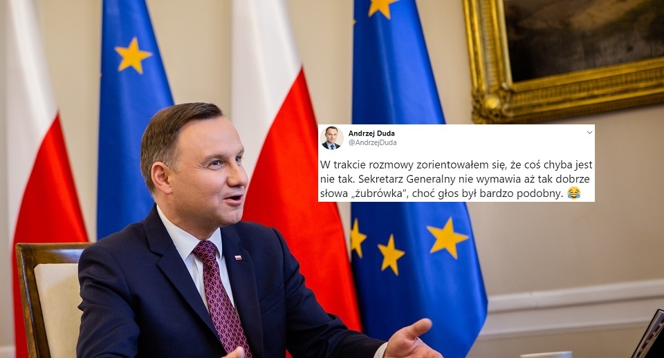 Andrzej Duda, Guterres i żubrówka. Prezydent z dystansem o ...