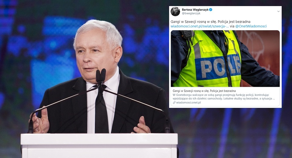 Nie wstydzisz się ich?  Po latach Onet Jarosław Kaczyński zgadza się!  „W Göteborgu walczące gangi przejmują rolę policji”