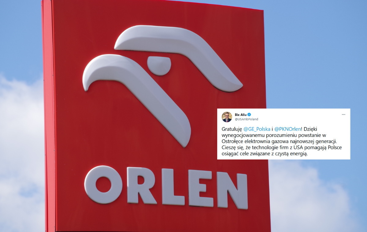 Aliu congratulates PKN Orlen.  It is about the power plant in Ostrołęka