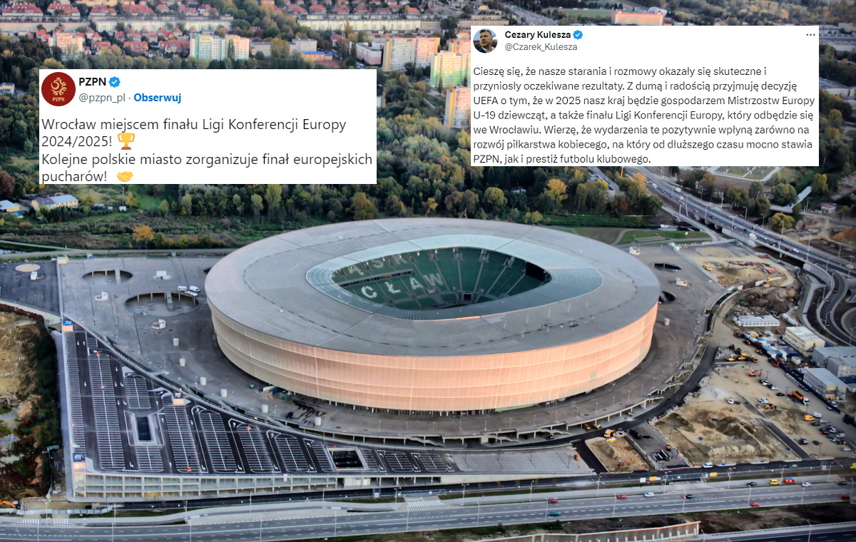 Sukces! Finał Ligi Konferencji w 2025 r. będzie we Wrocławiu
