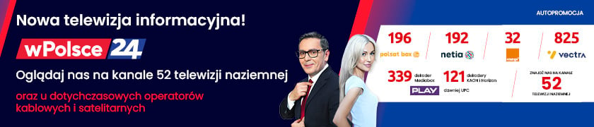 Nowa telewizja informacyjna wPolsce24. Oglądaj nas na kanale 52 telewizji naziemnej