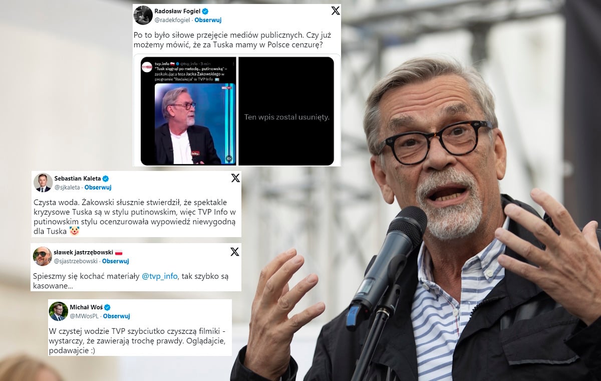 Storm after Żakowski’s words. Neo-TVP Info removed the material