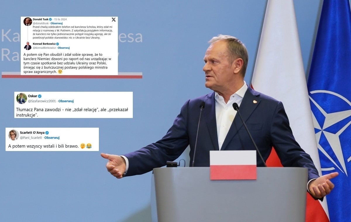 Tusk chwali się telefonem od Scholza. Wyśmiali go internauci