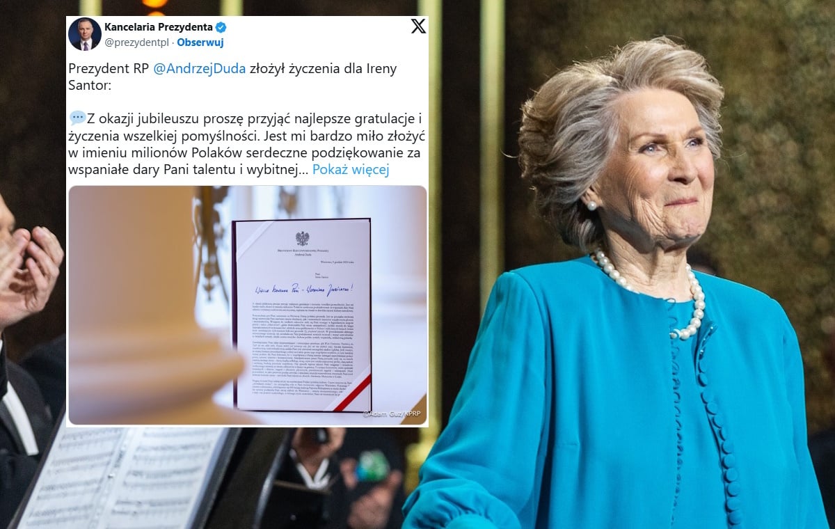 Irena Santor kończy 90 lat Prezydent RP złożył życzenia