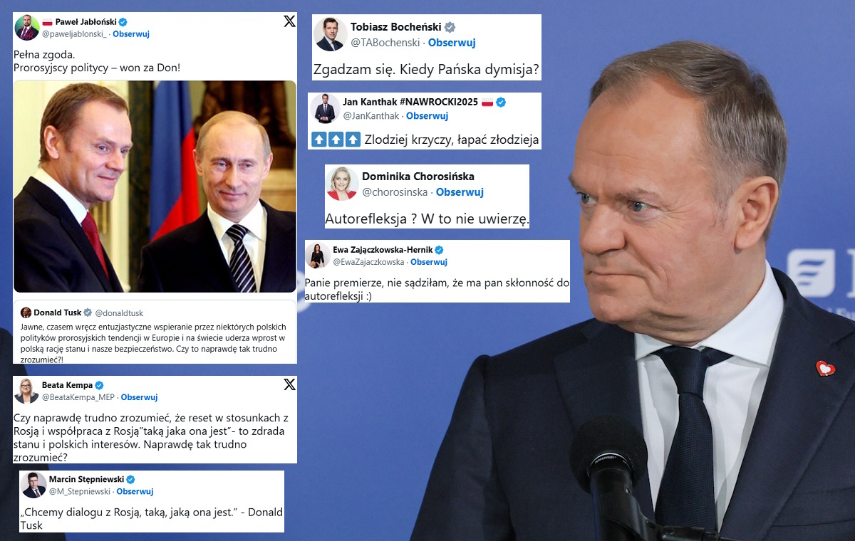 Tusk o "wspieraniu prorosyjskich tendencji". Mocna odpowiedź