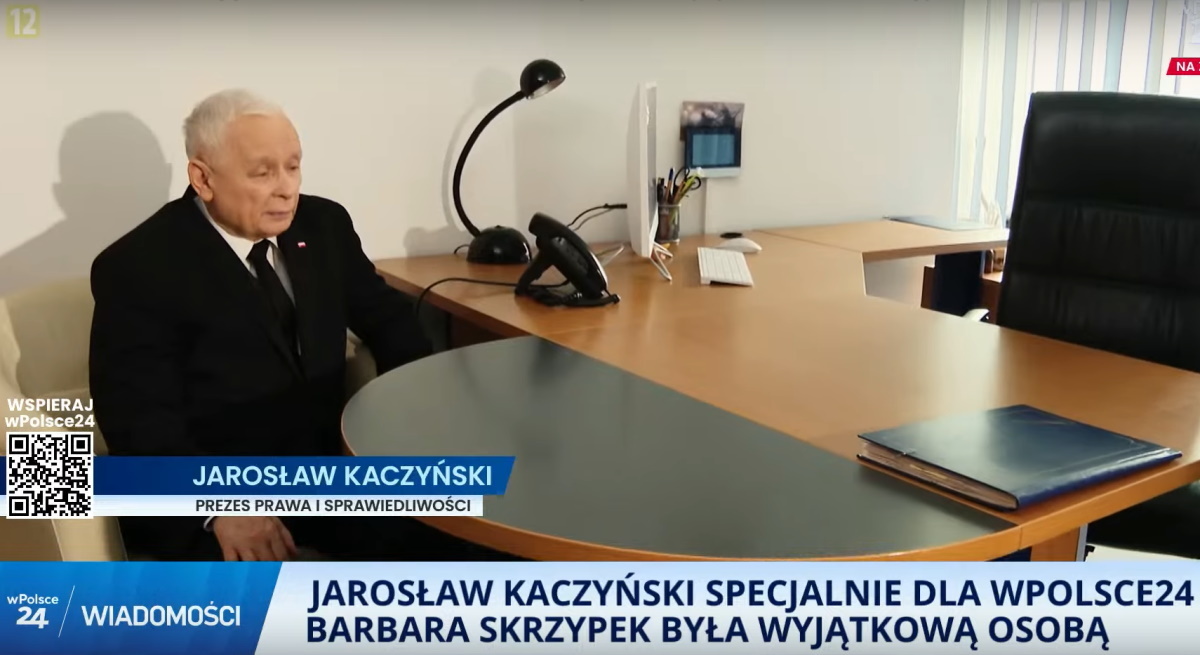 TYLKO U NAS. Prezes PiS wspomina ś.p. Barbarę Skrzypek