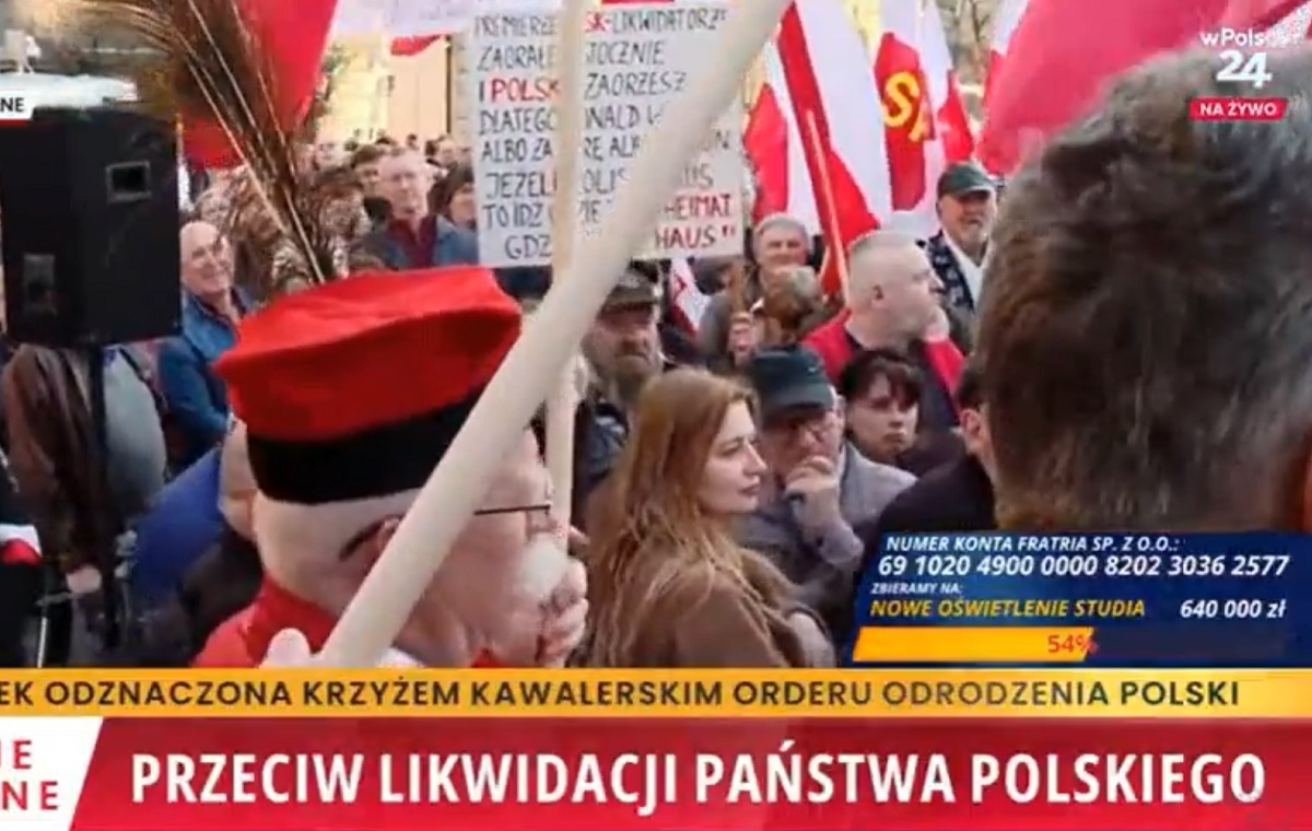 Protest przeciwko likwidacji państwa polskiego w Krakowie!