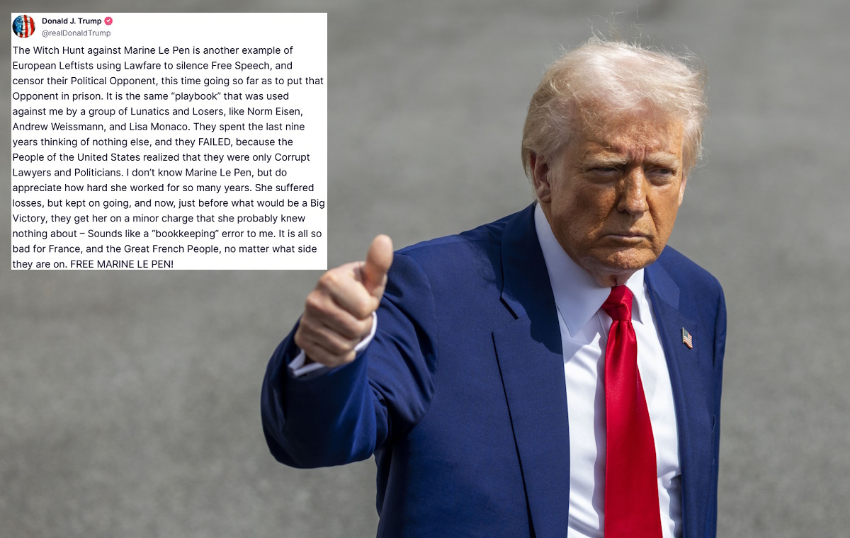 Trump: Polowanie na czarownice przeciwko Marine Le Pen