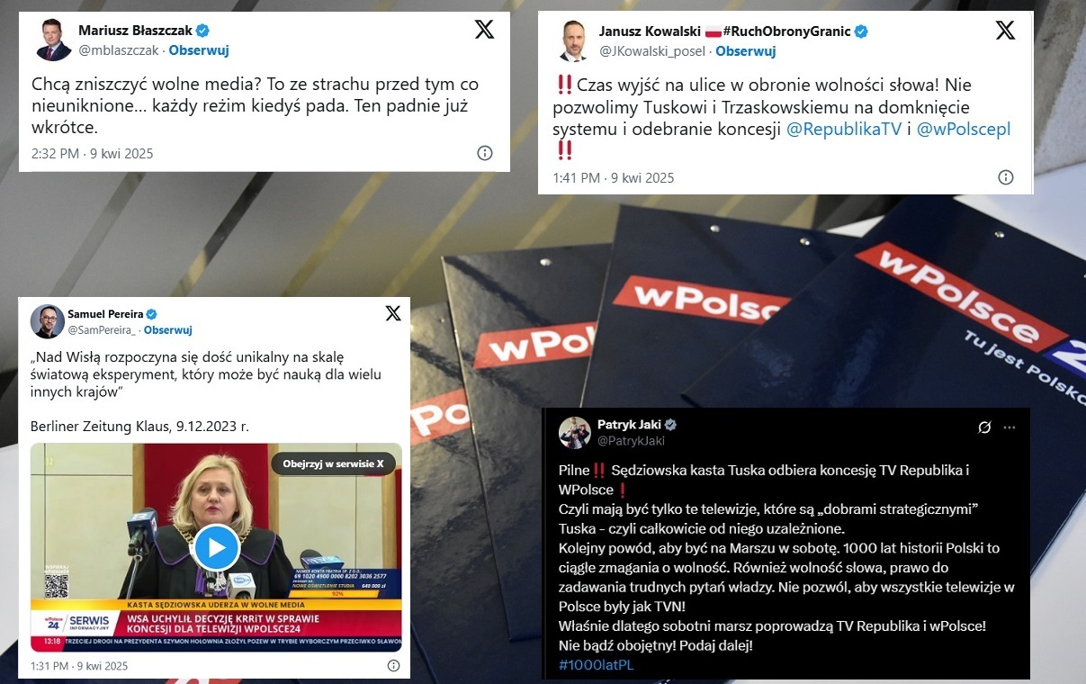 "Time to take to the streets"! Comments on the concession wPolsce24
