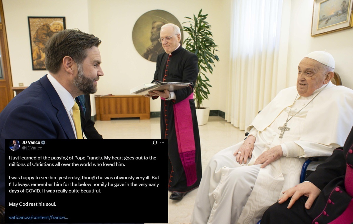 Vance żegna papieża. "Sercem z milionami chrześcijan"