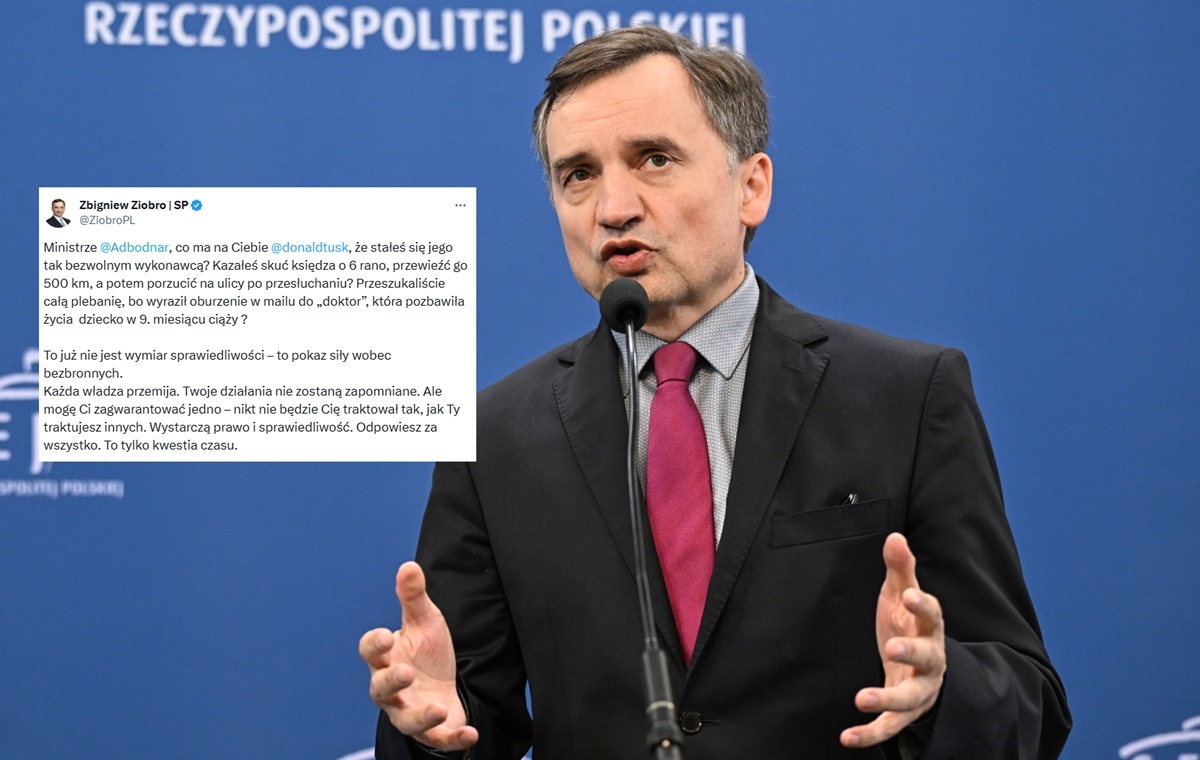 Ziobro to Bodnar: "This is no longer the justice system"