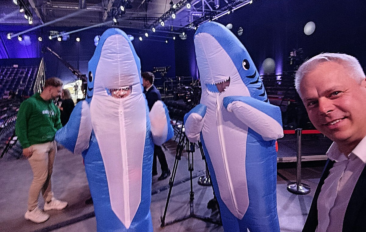 A humorous accent at the convention! Sharks have arrived in Łódź...
