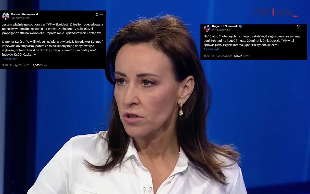 Спор по поводу дебатов вокруг нео-TVP. Персонал не хочет видеть Высоцкую-Шнепфа