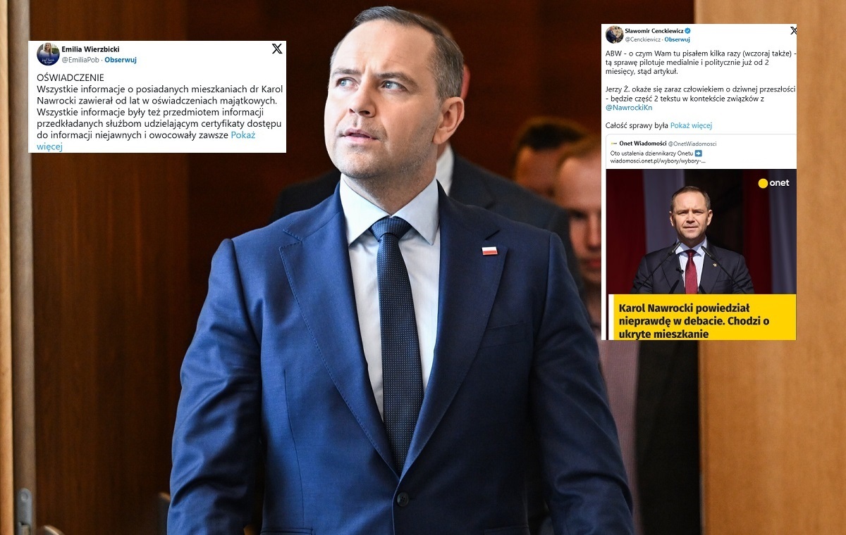 Tekst Onetu o mieszkaniach Nawrockiego inspirowała ABW?