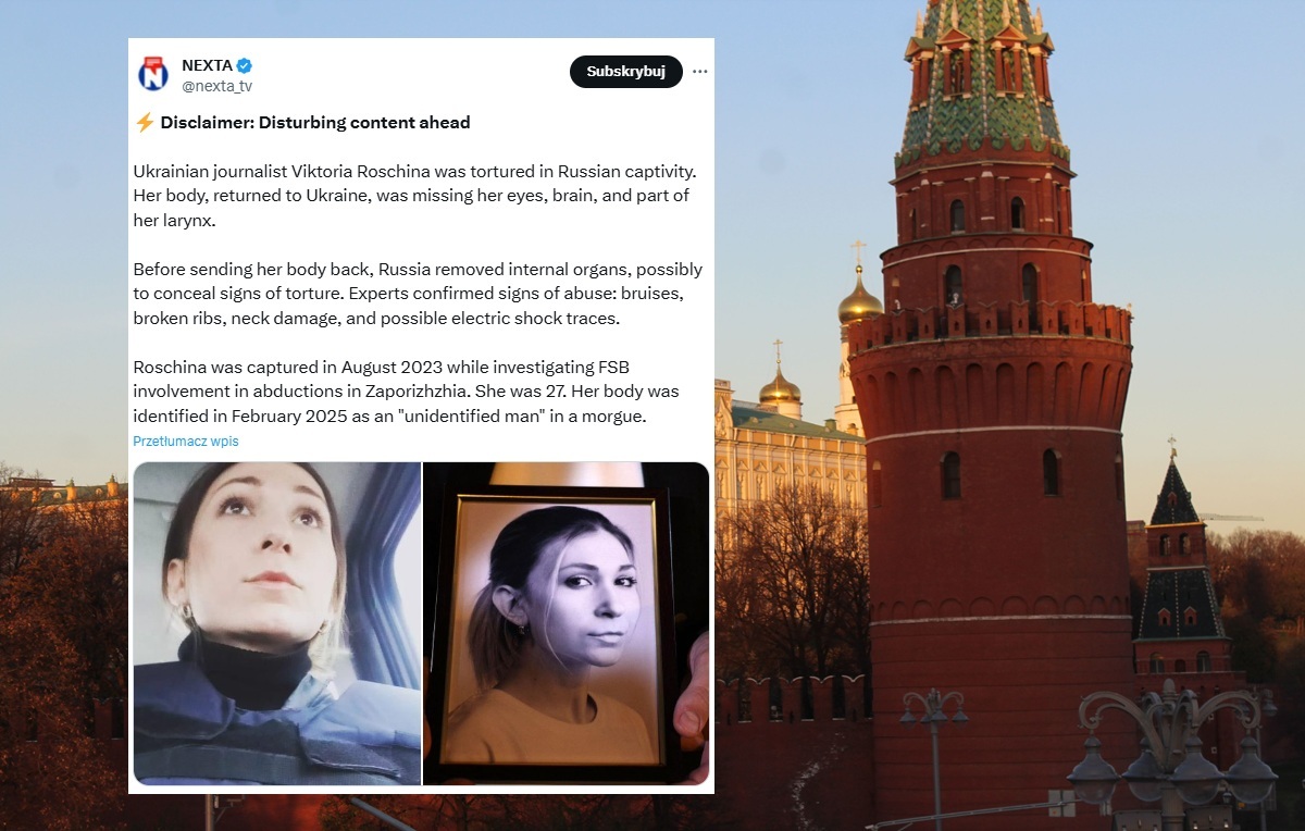 Wstrząsające! Rosjanie bestialsko potraktowali dziennikarkę