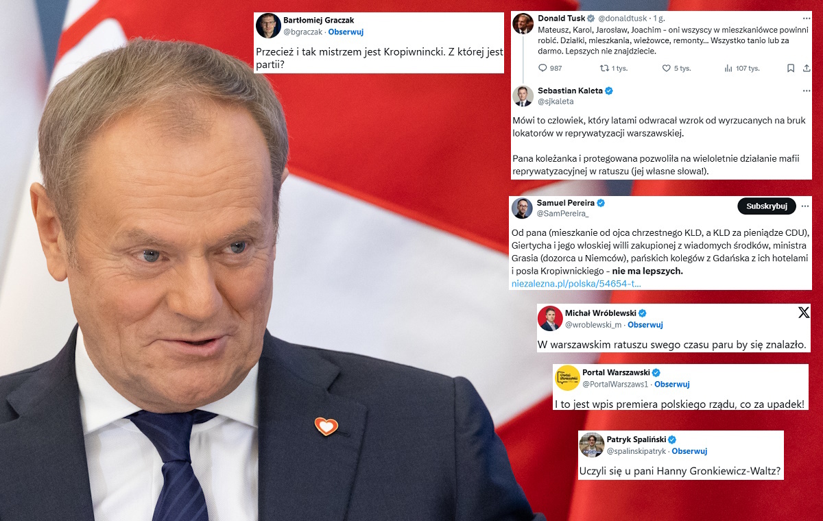 Tusk&#39;s tasteless gag  about Nawrocki&#39;s apartment. "The Fall"