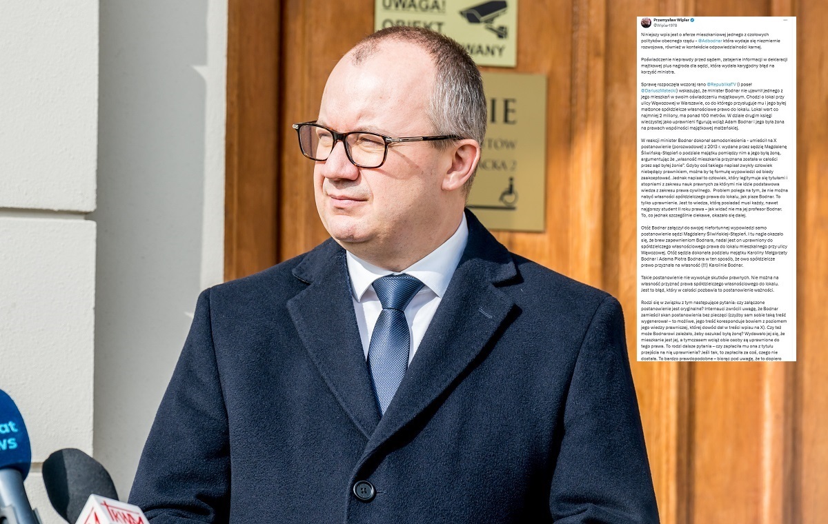 Nowe wątki ws. afery mieszkaniowej Bodnara. Wipler ujawnia