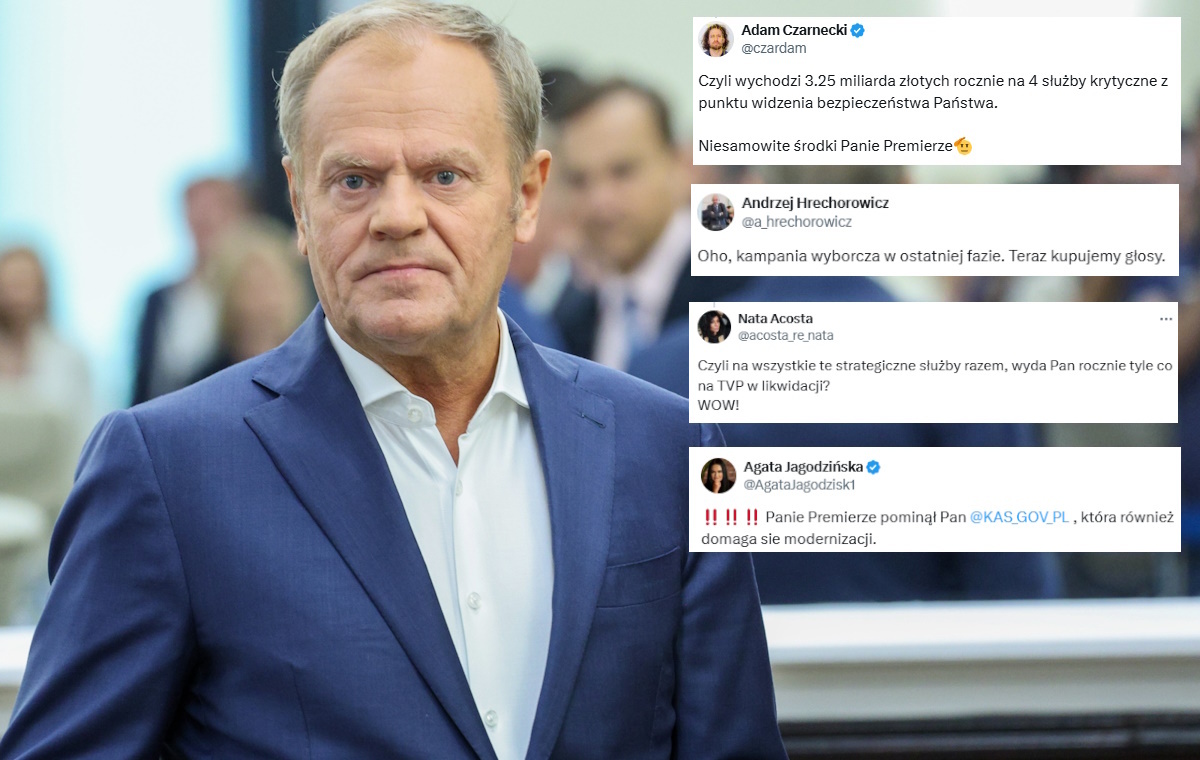 Туск обещает 13 миллиардов злотых четырём службам. Мы покупаем голоса?