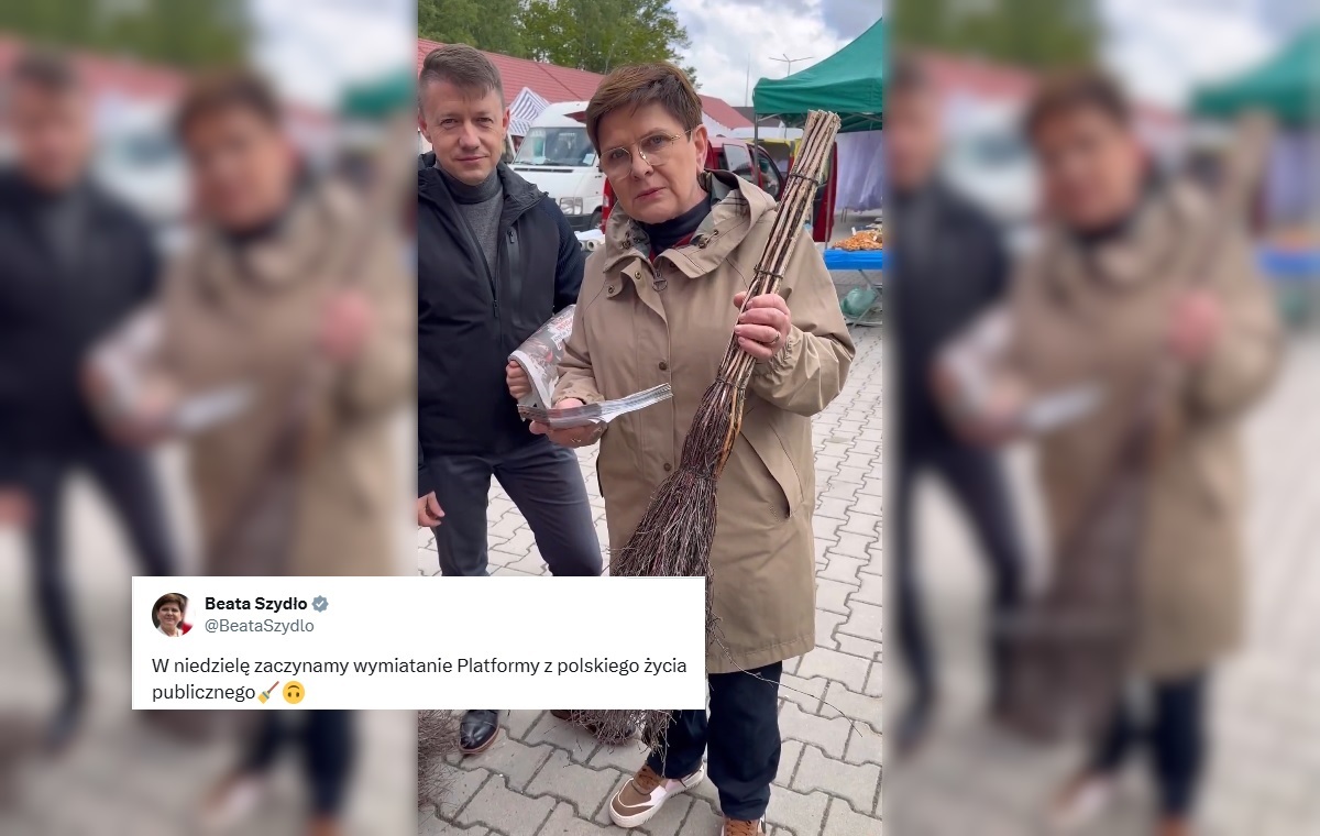 Beata Szydło pokazała narzędzie. "Zaczynamy wymiatanie PO"