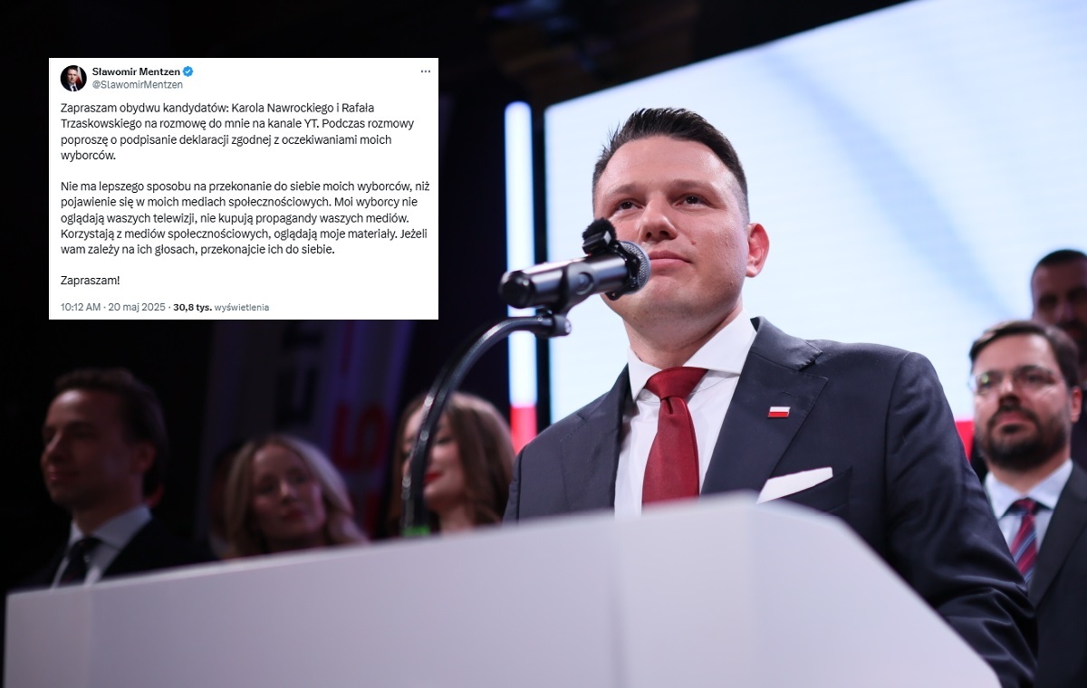 Mentzen zaprasza Nawrockiego i Gospodarza na rozmowy!