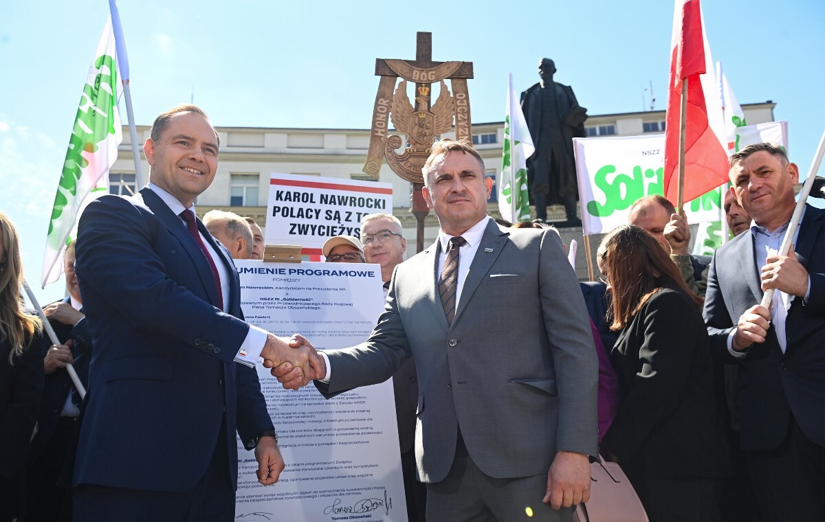 NSZZ RI "Solidarność" poparł Nawrockiego! "Wielki zaszczyt"