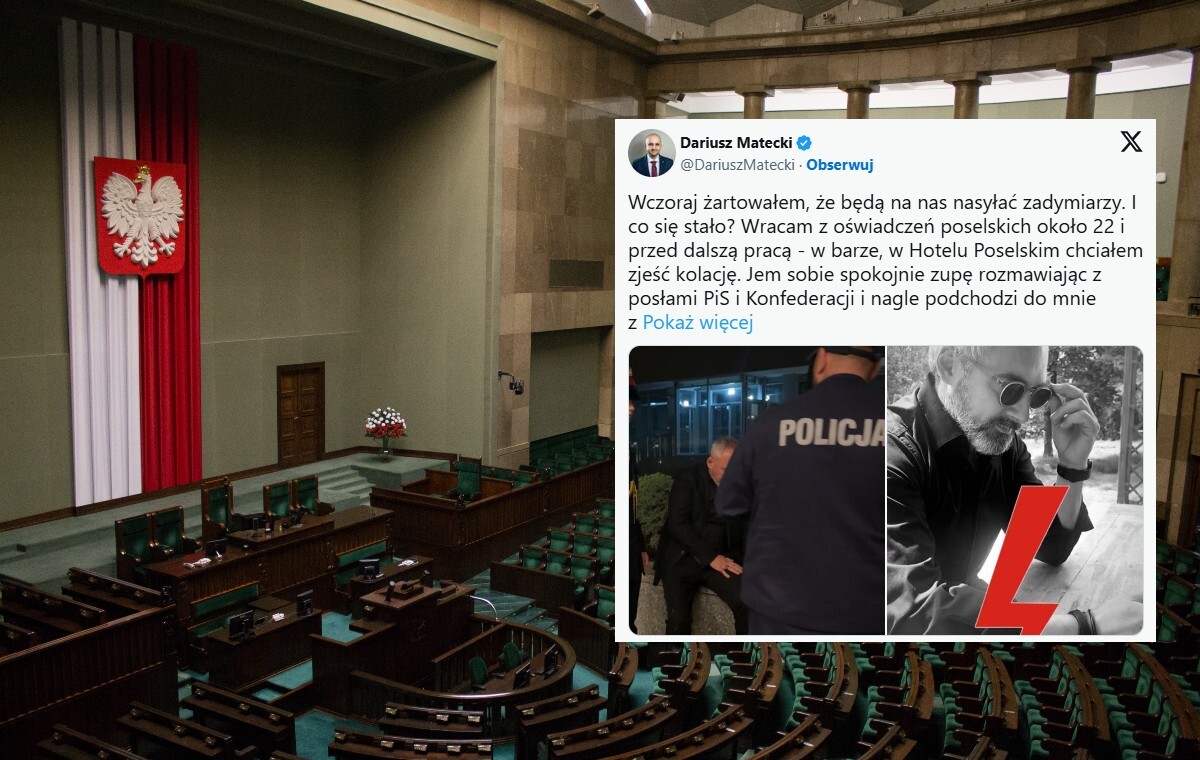 Atak aktora na Mateckiego i innego posła! "Uderzył pięścią"