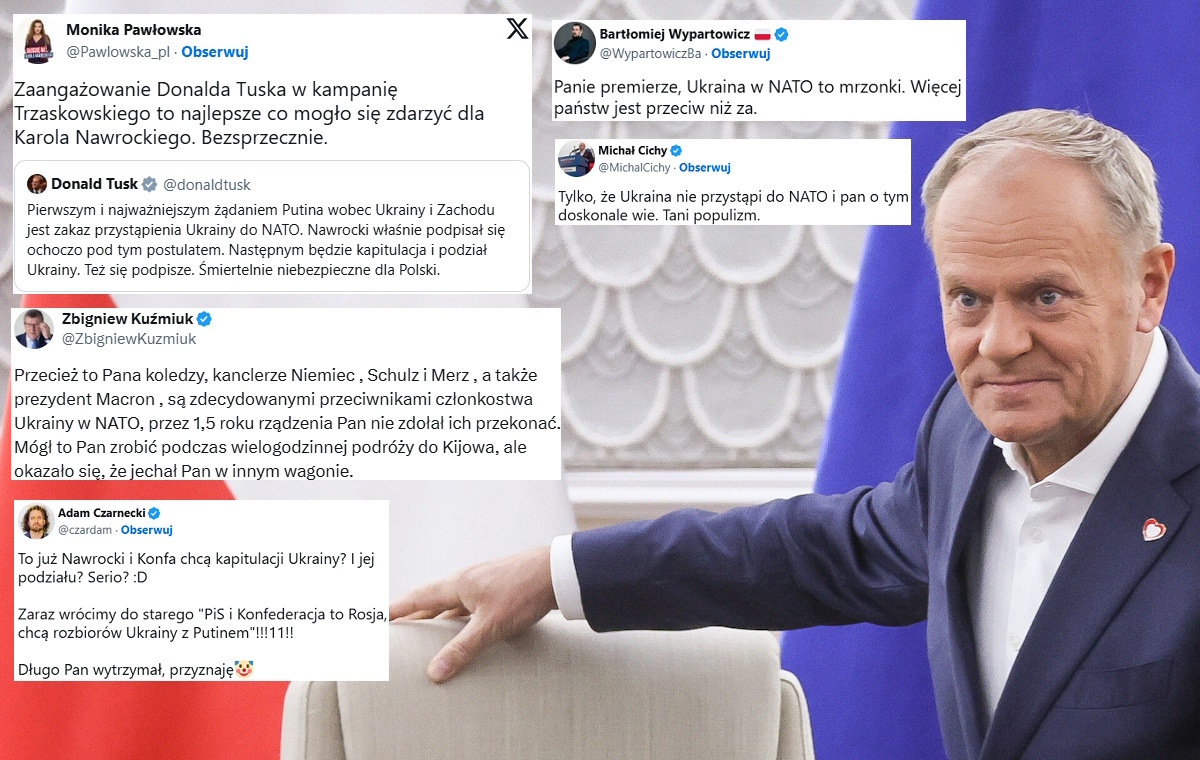 Premier Tusk straszy Putinem i... Nawrockim. KOMENTARZE